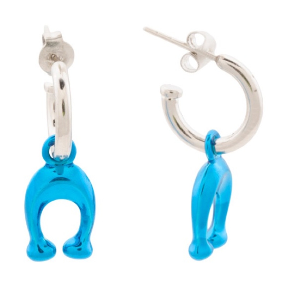 COACH Hanging C Huggie Earrings - Picture 1 of 7